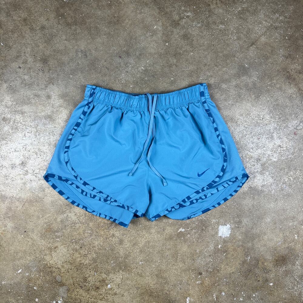 Nike Tempo Running Shorts Women’s Small Blue with‎ Animal Print Trim